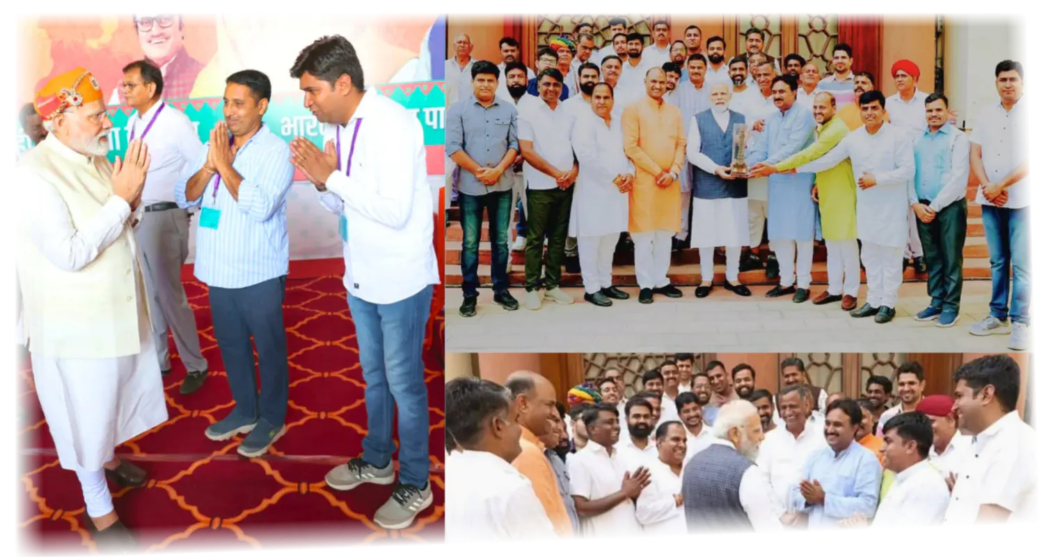 Jeevan Chaudhary with PM Narendra Modi Ji